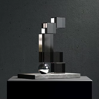 Modern ornaments furnishings decoration 3d model