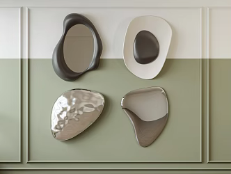 Decorative mirror metal pendant 3d model