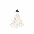 Elegant Strapless Wedding Dress With Lace Details Flowy Skirt And Bow Belt