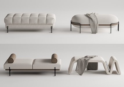 Modern Bed End Stool Bed End Stool Combination Sofa Bench 3d model