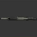 Modern Futuristic Tactical Weapon With Scope Holes And Gray White Finish