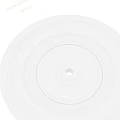 White Circular Ceiling Medallion With Layered Concentric Circles And Central Hole