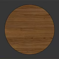 Modern Round Wooden Table With Black Metal Geometric Frame Structure Design