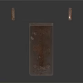 Rustic Metal Bracket With Shelf Plate And Vertical Support Bars