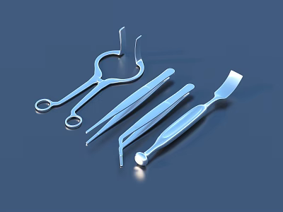 High Quality Surgical Medical Instruments Including Forceps Tweezers Scalpels And Retractors 3d model