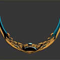 Ornate Gold Crown With Blue Gemstones And Intricate Decorative Design
