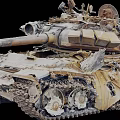 Old Battle Worn Tank With Rusty Cannon Tracks Turret And Damaged Armor Plates