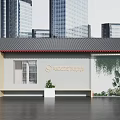 Modern Photography Studio With Studio Lights Tripods Paintings On Walls Gray Floor And Small Decor