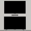 Two Modern Televisions Wall Mounted and Stand Placed in Minimalist Living Room