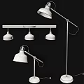 Modern Floor Lamp With Black Shade Gold Metal Accents And Adjustable Arm
