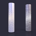 Decorative Columns with Multiple Designs Various Textured Patterns and Modern Metallic Finish for Interior Design 3d model