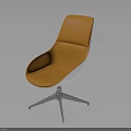 Modern Orange Chair With White Frame And Sleek Metal Base Design