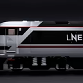 LNER 91100 Train with Silver Gray Body Red Stripes and Streamlined Front Design