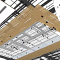 Industrial LOFT pipe ceiling pipe ceiling air conditioning pipe 3d model