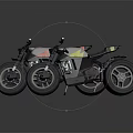Two Sporty Motorcycles With 911 Logo Parked Side By Side On Dark Surface