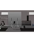 Gym Sports Equipment Including Dumbbells Barbell Exercise Bench And Pull Up Bar