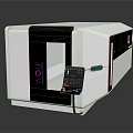 Modern Industrial Equipment Featuring White Black Casing Digital Control Panel And Touch Screen 3d model