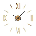 Minimalist Wall Clock Design With Roman Numerals And Black Hands On White Dial