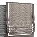 Textured Mesh Curtains Featuring Herringbone Pattern And Layered Folded Design 3d model