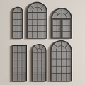 French Window Curved Window French Window Partition Window 3d model