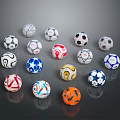 Assorted Soccer Balls As Sports Equipment With Various Colors And Designs