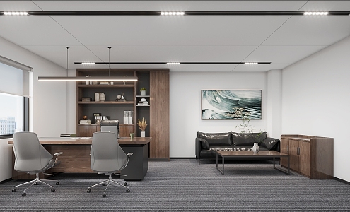 Modern Office Manager Room 3d model