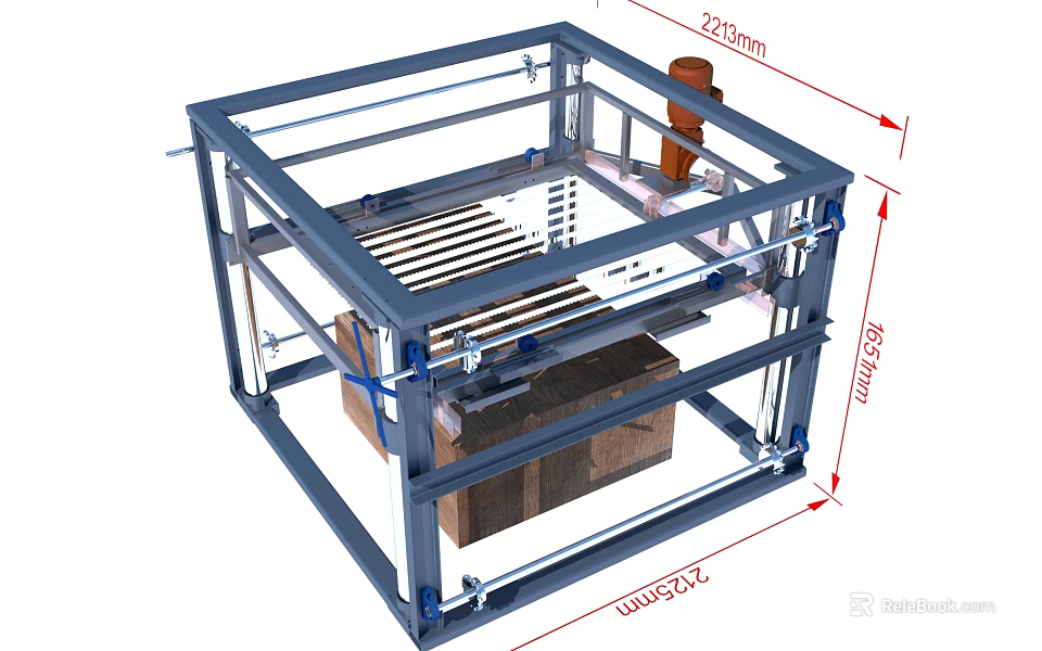 Industrial Equipment Metal Frame Structure With Precise Measurement Dimensions 3d model 