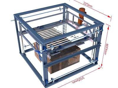 Industrial Equipment Metal Frame Structure With Precise Measurement Dimensions 3d model