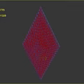Abstract Purple Geometric Pyramid With Grid Texture On Gray Background