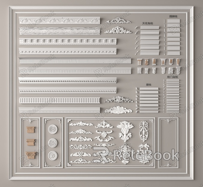 French plaster line model