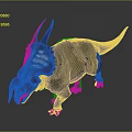 Realistic Triceratops 3D Model With Armored Skin Sharp Horns And Standing Pose