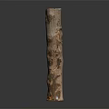 Handcrafted Wooden Decorative Column With Natural Texture And Intricate Carved Details