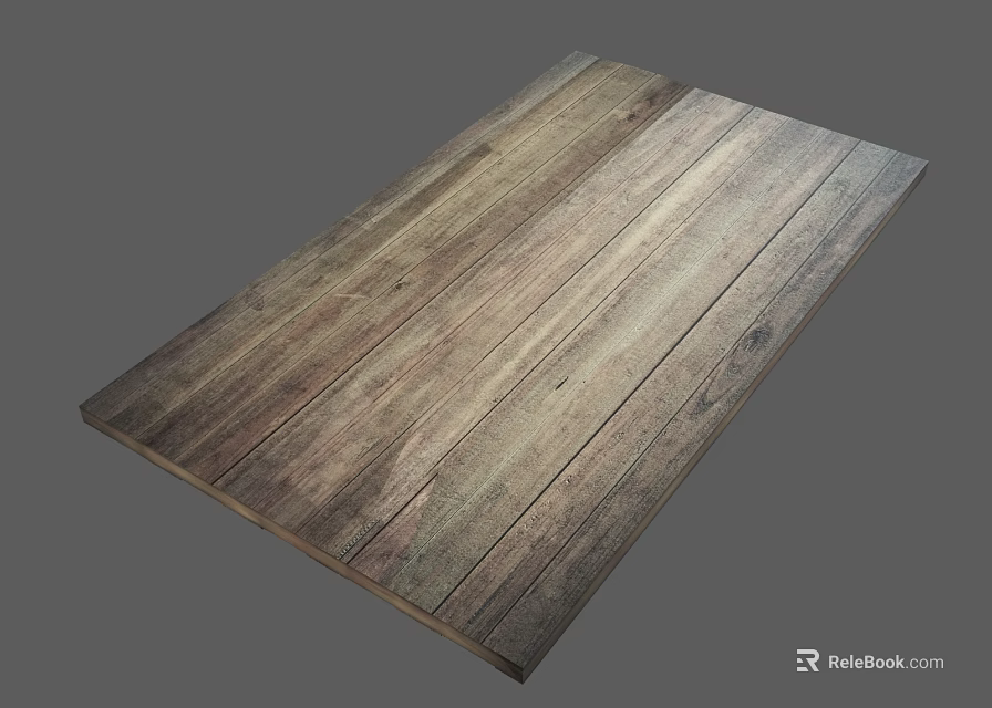Rustic Vintage Wooden Plank Featuring Natural Weathered Texture And Smooth Surface 3d model 