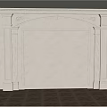 Elegant Bed Background Wall With Carved Decor Columns And Soft Lighting Design 3d model