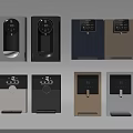 Modern Household Water Dispensers with Digital Display and Various Color Designs