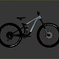 Modern Mountain Bike with Black Seat Large Off Road Tires and Silver Frame