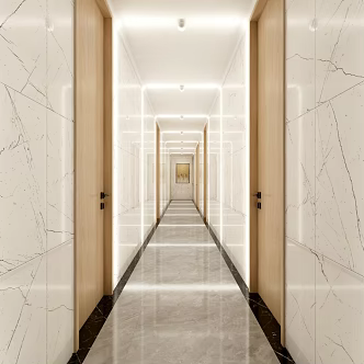 Modern aisle corridor aisle 3d model