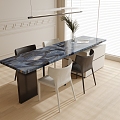 Modern Dining Table and Chair Combination Dining Table Dining Chair Single Chair 3d model