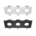 3 Light Recessed Downlights White and Black Modern Ceiling Lighting Fixtures