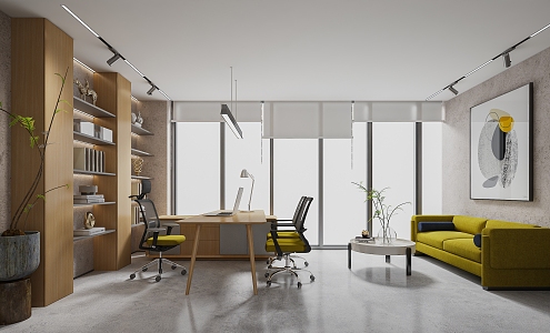 Modern Office Manager Room 3d model