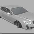 White Luxury Sports Coupe With Two Doors Large Alloy Wheels And Aerodynamic Design