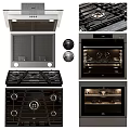 Sleek AEG Kitchen Appliances Featuring Modern Range Hood And Gas Cooktop