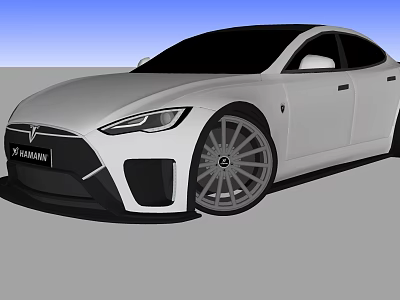 Sleek White Sports Car With Black Roof Alloy Wheels And Modern Design 3d model