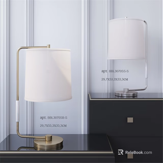 Modern Table Lamp With White Fabric Shade And Gold Metal Stand Design 3d model 