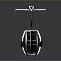 Modern Black And Silver Cable Car Gondola With Streamlined Design And Transparent Windows