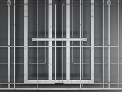 Equipment pipe rack 3d model