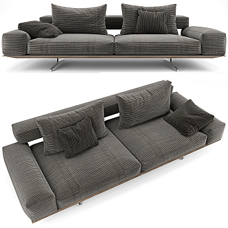 modern double sofa 3d model