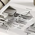 Stylish Decorative Ornament Set With Woven Basket Books Cup And Glasses
