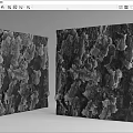 Textured Grey Background Wall Panels With Rough Decorative Surface Design 3d model