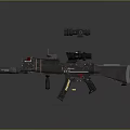 Modern Tactical Rifles with Scopes and Detailed Military Design on Dark Background